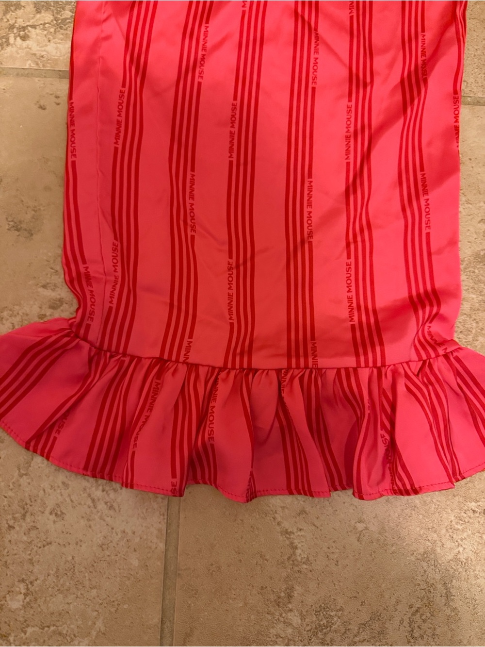 Disney Hot Pink Striped Ruffle Pajama Set - Picture 6 of 14